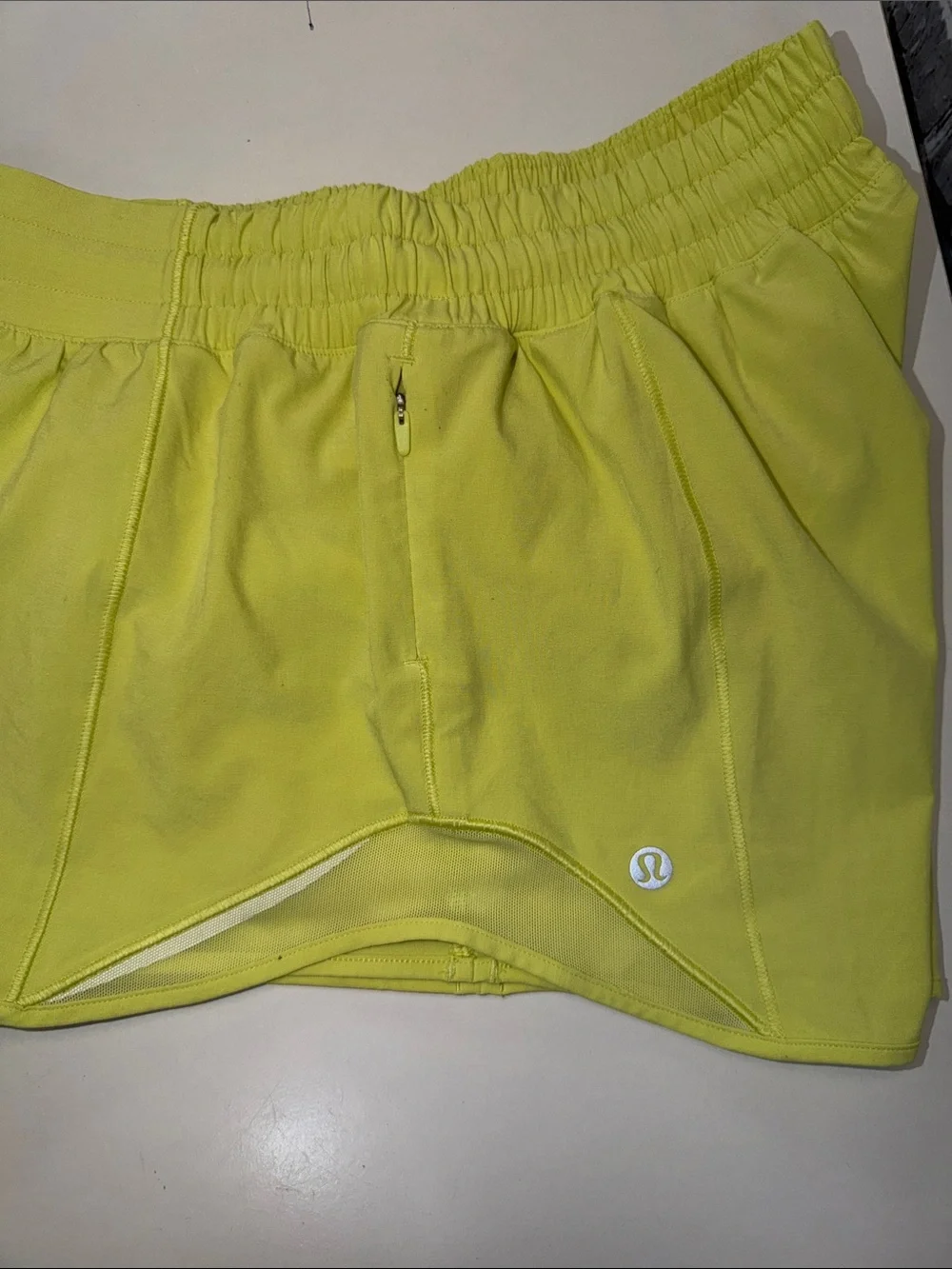 lululemon athletica Neon Yellow Athletic Shorts